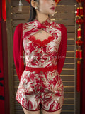 ⚠️预购⚠️🏮MFD 独家爆款🏮 高品质提花旗袍套装 上衣 ➕ 短裤 RM149 Only🌸
