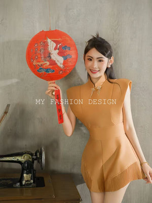 🏮MFD独家爆款🏮高品质新中式旗袍连体裤 RM149 Only🌸（1-E3）