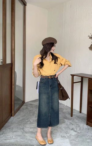 爆款新品🔥 高品质高腰牛仔半身裙 RM75 Only🌸（1-E2）