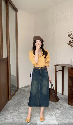 爆款新品🔥 高品质高腰牛仔半身裙 RM75 Only🌸（1-E2）