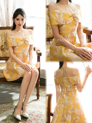 🔥MFD独家爆款🔥 高品质气质网纱拼接提花连体裙 RM119 Only🌸（2-P3）