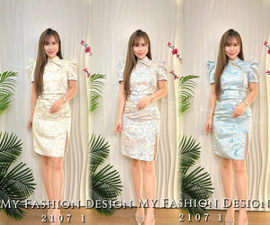 🧨金卡独家爆款🧨高品质亲子款提花旗袍套装 上衣 ➕ 裙子 RM129 Only🌸（1-I4）