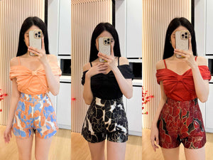 🔥金卡独家爆款🔥高品质气质款提花套装 上衣 ➕ 裤子 RM129 Only🌸（1-K2）