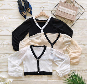 !! !!爆款新品🔥高品质小香风针织拼雪纺刺绣上衣/外套 RM 39 ONLY ❤️