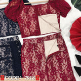 !! !!爆款新品❤️高品质气质蕾丝套装 上衣 ➕ 裙子 RM86 Only 🌸