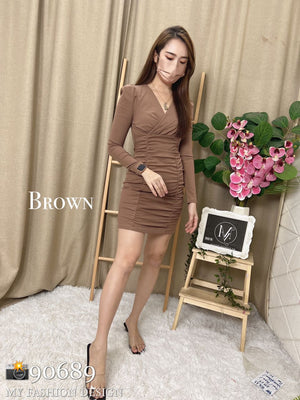 !! !! 独家爆款❤️高品质长袖款皱褶连体裙 RM75 Only 🌸（3-A2）