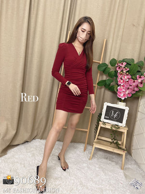 !! !! 独家爆款❤️高品质长袖款皱褶连体裙 RM75 Only 🌸（3-A2）