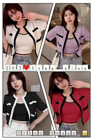 独家爆款❤️‍🔥 高品质小香针织两件套 RM49 Only🌸（3-B4）