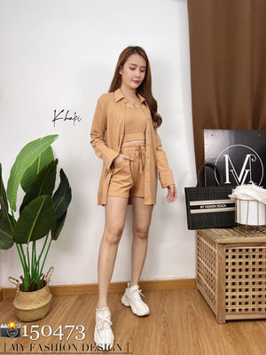 爆款新品❤️‍🔥 高品质棉质休闲三件套 上衣 ➕ 裤子 ➕ 内搭 RM99 Only 🔥