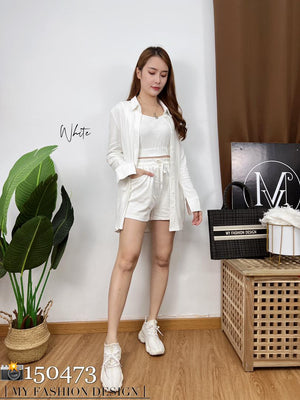 爆款新品❤️‍🔥 高品质棉质休闲三件套 上衣 ➕ 裤子 ➕ 内搭 RM99 Only 🔥