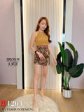 黑卡独家爆款❤️ 高品质复古印花连体裤裙 RM89 Only 🌸(3-V2)