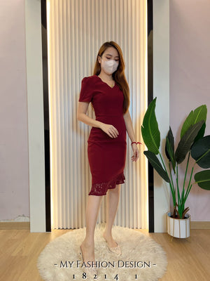 !! !!爆款新品🔥高品质气质蕾丝边拼接OL连体裙 RM79 Only🌸 （27-R3）