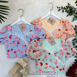 @@独家爆款🔥高品质气质花花时装上衣 RM59 Only🌸（2-K2)